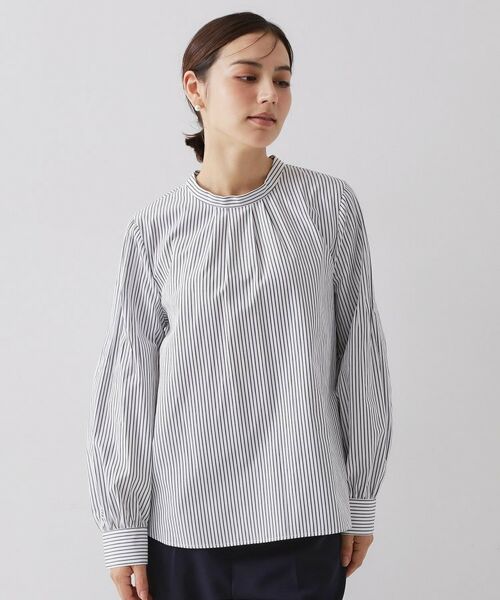 OPAQUE.CLIP / オペーク ドット クリップ シャツ・ブラウス | ≪通勤・セレモニー対応≫袖タックボリュームブラウス【洗濯機OK】 | 詳細13