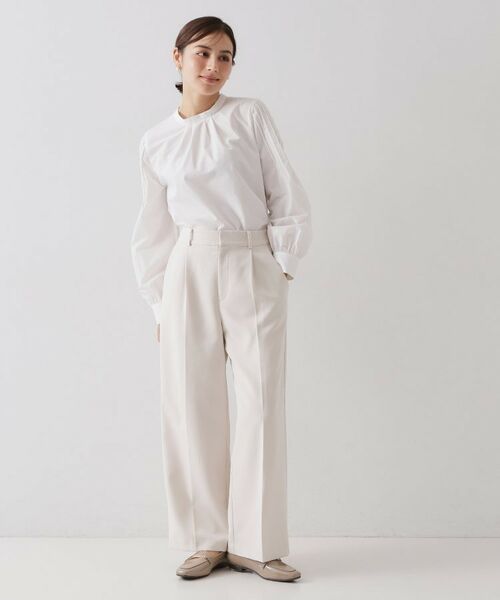 OPAQUE.CLIP / オペーク ドット クリップ シャツ・ブラウス | ≪通勤・セレモニー対応≫袖タックボリュームブラウス【洗濯機OK】 | 詳細2