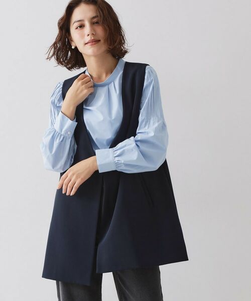 OPAQUE.CLIP / オペーク ドット クリップ シャツ・ブラウス | ≪通勤・セレモニー対応≫袖タックボリュームブラウス【洗濯機OK】 | 詳細5