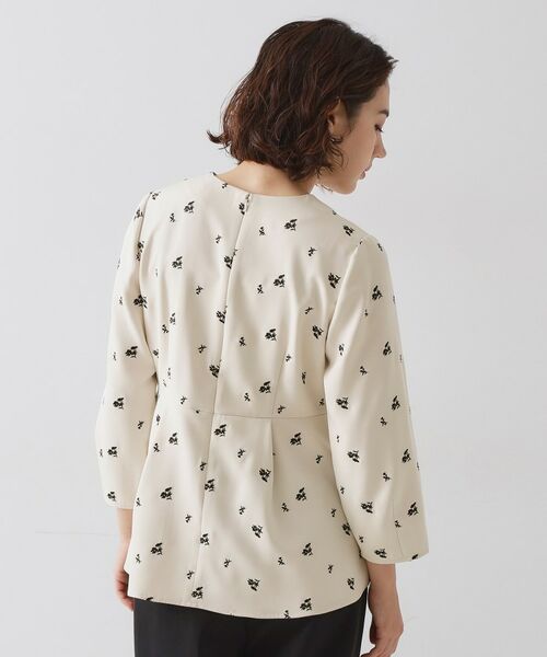 OPAQUE.CLIP / オペーク ドット クリップ シャツ・ブラウス | フラワー刺繍ペプラムブラウス【洗濯機OK】 | 詳細11