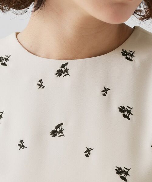 OPAQUE.CLIP / オペーク ドット クリップ シャツ・ブラウス | フラワー刺繍ペプラムブラウス【洗濯機OK】 | 詳細12