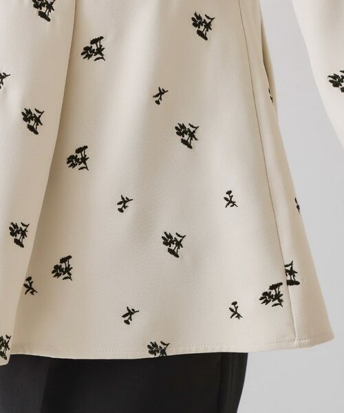 OPAQUE.CLIP / オペーク ドット クリップ シャツ・ブラウス | フラワー刺繍ペプラムブラウス【洗濯機OK】 | 詳細15