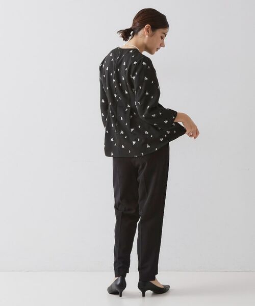 OPAQUE.CLIP / オペーク ドット クリップ シャツ・ブラウス | フラワー刺繍ペプラムブラウス【洗濯機OK】 | 詳細3