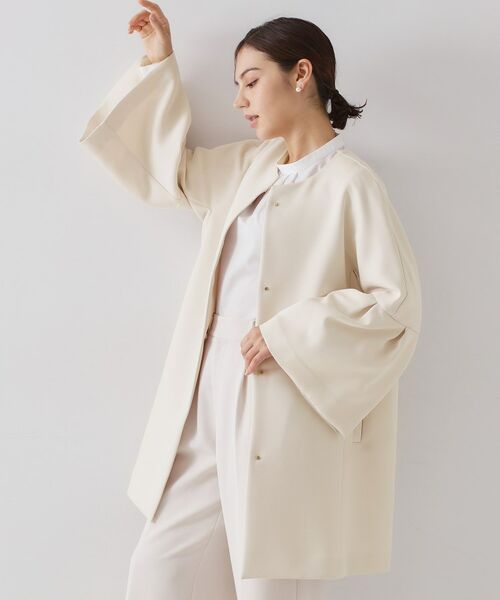 OPAQUE.CLIP / オペーク ドット クリップ その他アウター | フレアスリーブミドルコート【洗濯機OK】 | 詳細1