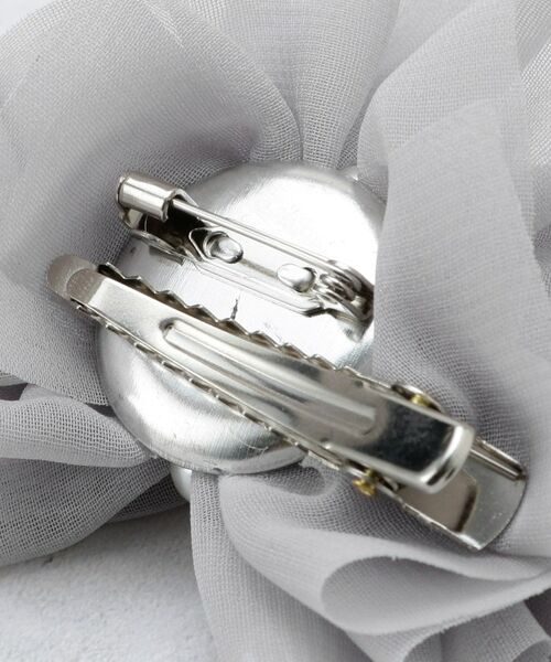 OPAQUE.CLIP / オペーク ドット クリップ ブローチ・コサージュ | シフォン×フェイクパール リボン型コサージュ | 詳細3