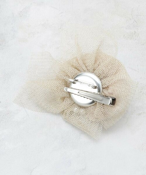 OPAQUE.CLIP / オペーク ドット クリップ ブローチ・コサージュ | ラメチュールシフォン×フェイクパールコサージュ | 詳細2