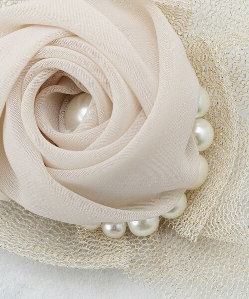 OPAQUE.CLIP / オペーク ドット クリップ ブローチ・コサージュ | ラメチュールシフォン×フェイクパールコサージュ | 詳細4