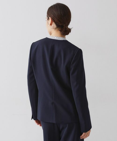 OPAQUE.CLIP / オペーク ドット クリップ ノーカラージャケット | ≪通勤・セレモニー/セットアップ対応≫ Vネックジャケット/ダブルクロス【洗濯機OK】 | 詳細15