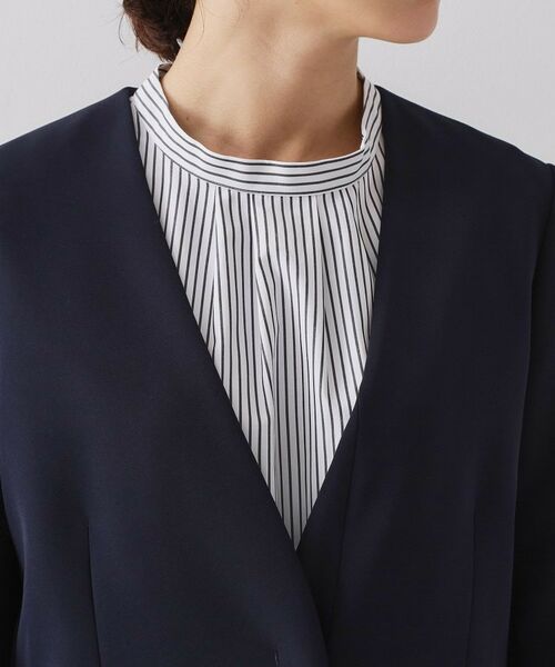 OPAQUE.CLIP / オペーク ドット クリップ ノーカラージャケット | ≪通勤・セレモニー/セットアップ対応≫ Vネックジャケット/ダブルクロス【洗濯機OK】 | 詳細16