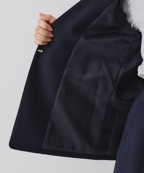 OPAQUE.CLIP / オペーク ドット クリップ ノーカラージャケット | ≪通勤・セレモニー/セットアップ対応≫ Vネックジャケット/ダブルクロス【洗濯機OK】 | 詳細21