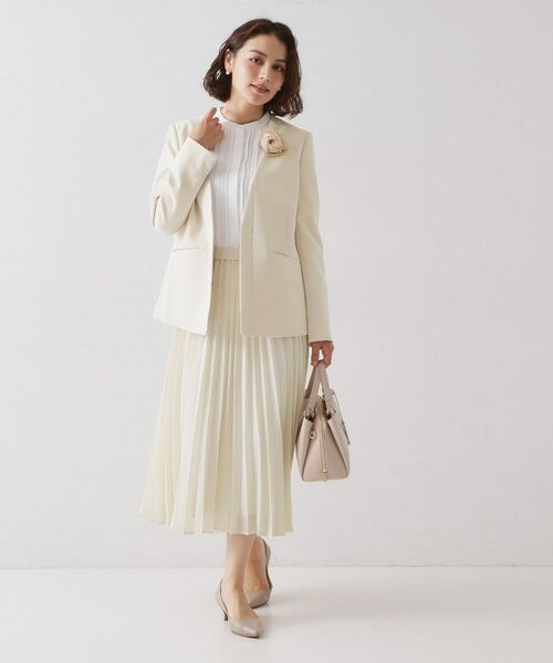 OPAQUE.CLIP / オペーク ドット クリップ ノーカラージャケット | ≪通勤・セレモニー/セットアップ対応≫ Vネックジャケット/ダブルクロス【洗濯機OK】 | 詳細6