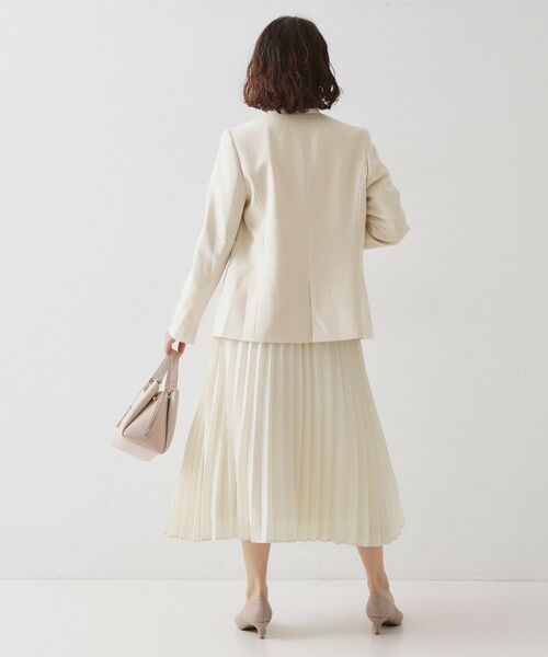 OPAQUE.CLIP / オペーク ドット クリップ ノーカラージャケット | ≪通勤・セレモニー/セットアップ対応≫ Vネックジャケット/ダブルクロス【洗濯機OK】 | 詳細7