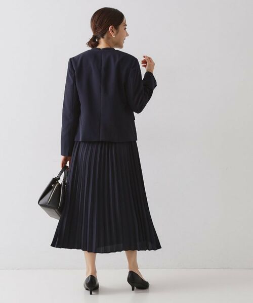 OPAQUE.CLIP / オペーク ドット クリップ ノーカラージャケット | ≪通勤・セレモニー/セットアップ対応≫ パイピングVネックジャケット【洗濯機OK】 | 詳細11