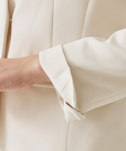 OPAQUE.CLIP / オペーク ドット クリップ ノーカラージャケット | ≪通勤・セレモニー/セットアップ対応≫ パイピングVネックジャケット【洗濯機OK】 | 詳細18