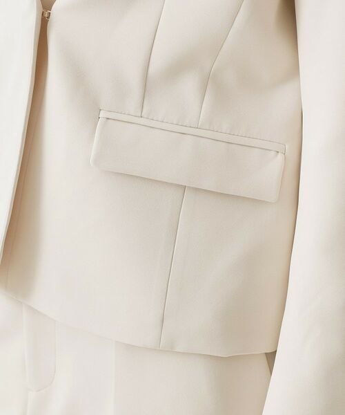 OPAQUE.CLIP / オペーク ドット クリップ ノーカラージャケット | ≪通勤・セレモニー/セットアップ対応≫ パイピングVネックジャケット【洗濯機OK】 | 詳細20