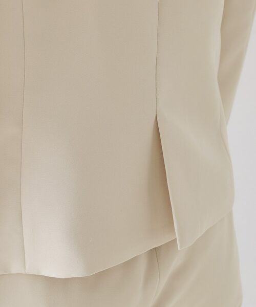 OPAQUE.CLIP / オペーク ドット クリップ ノーカラージャケット | ≪通勤・セレモニー/セットアップ対応≫ パイピングVネックジャケット【洗濯機OK】 | 詳細21