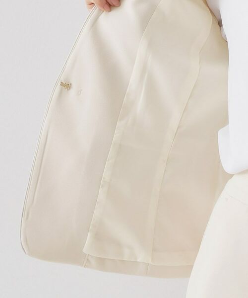 OPAQUE.CLIP / オペーク ドット クリップ ノーカラージャケット | ≪通勤・セレモニー/セットアップ対応≫ パイピングVネックジャケット【洗濯機OK】 | 詳細22