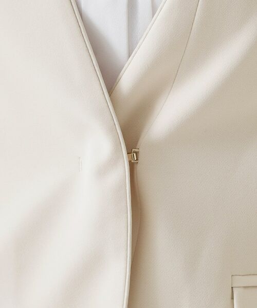 OPAQUE.CLIP / オペーク ドット クリップ ノーカラージャケット | ≪通勤・セレモニー/セットアップ対応≫ パイピングVネックジャケット【洗濯機OK】 | 詳細23