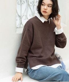 OPAQUE.CLIP / オペーク ドット クリップ ニット・セーター | きらきらクルーミドルゲージニット【洗濯機OK】