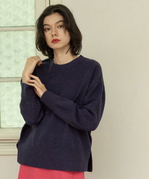 OPAQUE.CLIP / オペーク ドット クリップ ニット・セーター | きらきらクルーミドルゲージニット【洗濯機OK】 | 詳細16