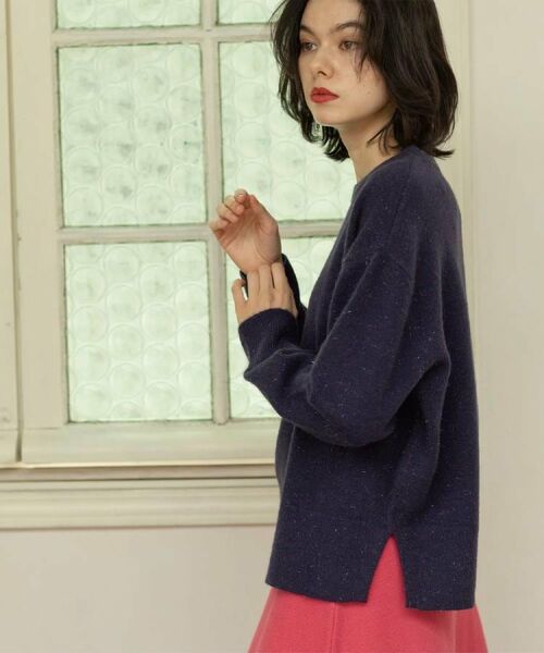 OPAQUE.CLIP / オペーク ドット クリップ ニット・セーター | きらきらクルーミドルゲージニット【洗濯機OK】 | 詳細17