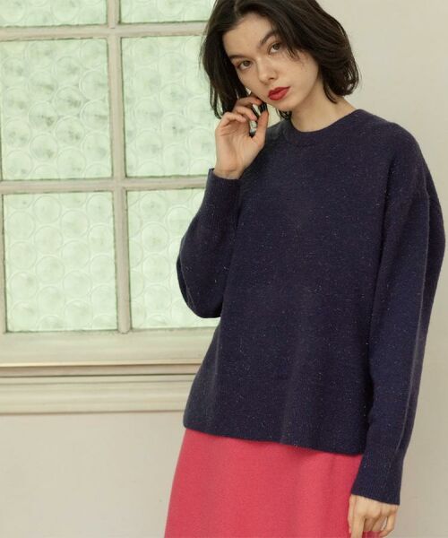 OPAQUE.CLIP / オペーク ドット クリップ ニット・セーター | きらきらクルーミドルゲージニット【洗濯機OK】 | 詳細18