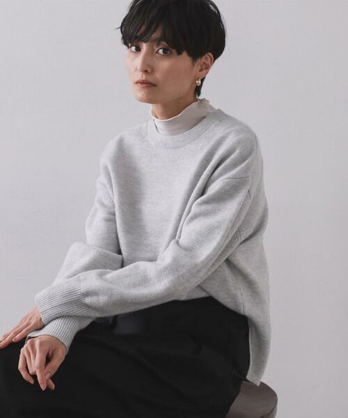 OPAQUE.CLIP / オペーク ドット クリップ ニット・セーター | きらきらクルーミドルゲージニット【洗濯機OK】 | 詳細21