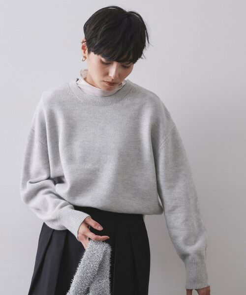 OPAQUE.CLIP / オペーク ドット クリップ ニット・セーター | きらきらクルーミドルゲージニット【洗濯機OK】 | 詳細22