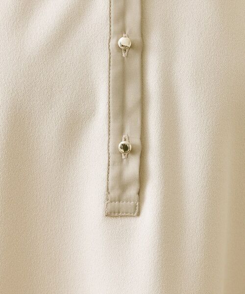 OPAQUE.CLIP / オペーク ドット クリップ カットソー | サテン使いヘンリーネックトップス【洗濯機OK】 | 詳細12