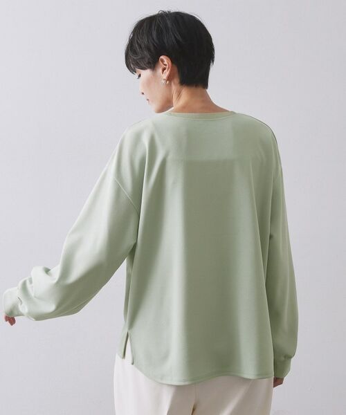 OPAQUE.CLIP / オペーク ドット クリップ カットソー | サテン使いヘンリーネックトップス【洗濯機OK】 | 詳細15