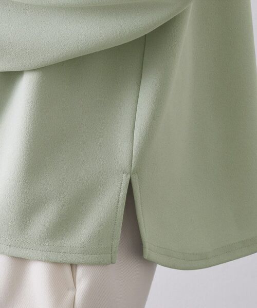 OPAQUE.CLIP / オペーク ドット クリップ カットソー | サテン使いヘンリーネックトップス【洗濯機OK】 | 詳細18