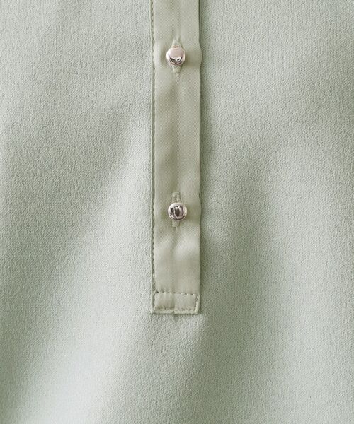 OPAQUE.CLIP / オペーク ドット クリップ カットソー | サテン使いヘンリーネックトップス【洗濯機OK】 | 詳細4