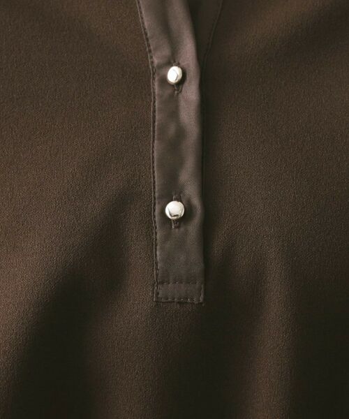 OPAQUE.CLIP / オペーク ドット クリップ カットソー | サテン使いヘンリーネックトップス【洗濯機OK】 | 詳細8