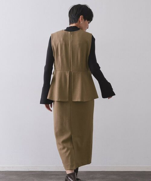 OPAQUE.CLIP / オペーク ドット クリップ ロング・マキシ丈ワンピース | ペプラムデザインジャンドレ【洗濯機OK】 | 詳細11