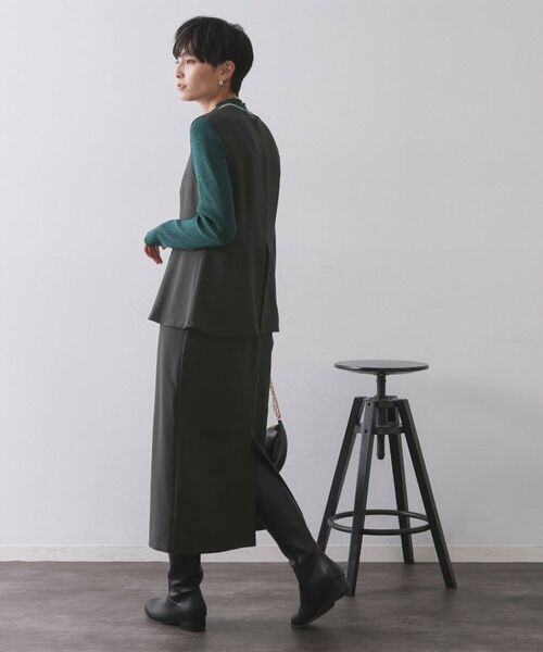 OPAQUE.CLIP / オペーク ドット クリップ ロング・マキシ丈ワンピース | ペプラムデザインジャンドレ【洗濯機OK】 | 詳細3