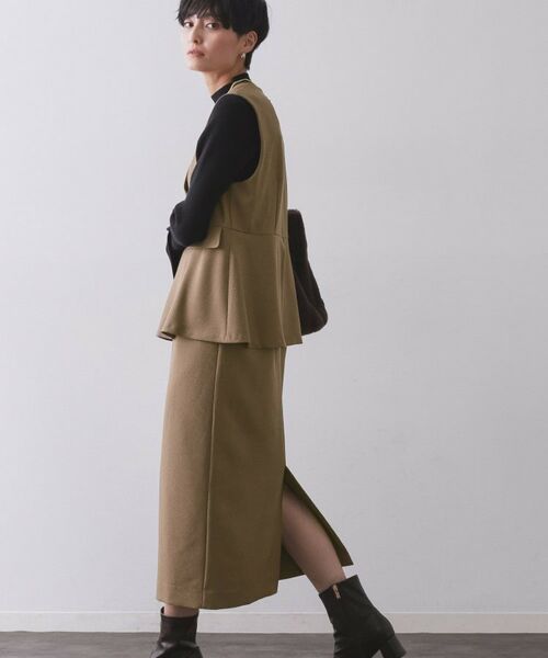 OPAQUE.CLIP / オペーク ドット クリップ ロング・マキシ丈ワンピース | ペプラムデザインジャンドレ【洗濯機OK】 | 詳細5