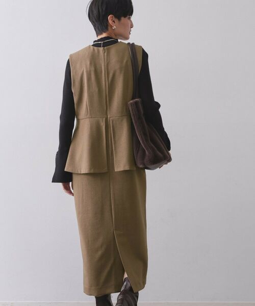 OPAQUE.CLIP / オペーク ドット クリップ ロング・マキシ丈ワンピース | ペプラムデザインジャンドレ【洗濯機OK】 | 詳細6