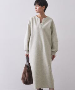 OPAQUE.CLIP / オペーク ドット クリップ ロング・マキシ丈ワンピース | ストレッチメルトンキーネックワンピ【洗濯機OK】