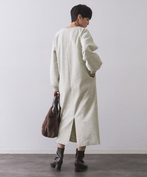 OPAQUE.CLIP / オペーク ドット クリップ ロング・マキシ丈ワンピース | ストレッチメルトンキーネックワンピ【洗濯機OK】 | 詳細3