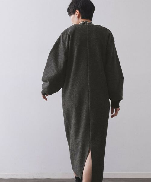 OPAQUE.CLIP / オペーク ドット クリップ ロング・マキシ丈ワンピース | ストレッチメルトンキーネックワンピ【洗濯機OK】 | 詳細6