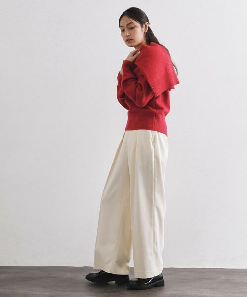 OPAQUE.CLIP / オペーク ドット クリップ パンツ | カルゼタックワイドパンツ【洗濯機OK】 | 詳細3