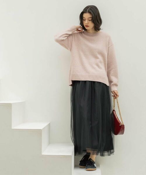 OPAQUE.CLIP / オペーク ドット クリップ ロング・マキシ丈スカート | チュールイージーギャザースカート【洗濯機OK】 | 詳細14