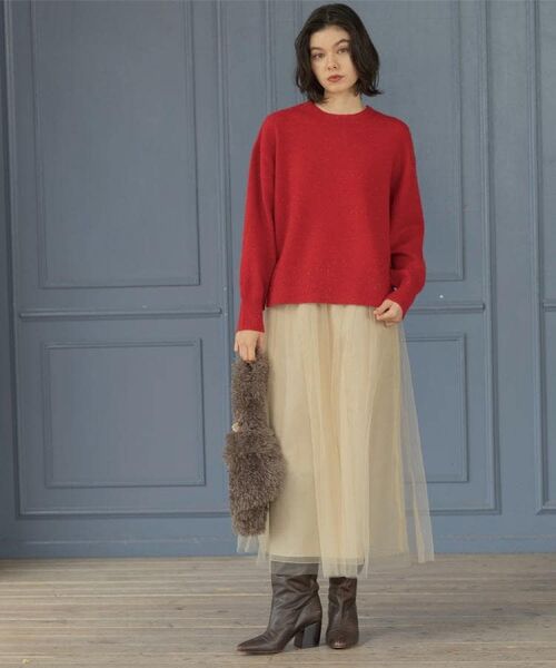 OPAQUE.CLIP / オペーク ドット クリップ ロング・マキシ丈スカート | チュールイージーギャザースカート【洗濯機OK】 | 詳細16