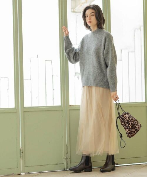 OPAQUE.CLIP / オペーク ドット クリップ ロング・マキシ丈スカート | チュールイージーギャザースカート【洗濯機OK】 | 詳細20