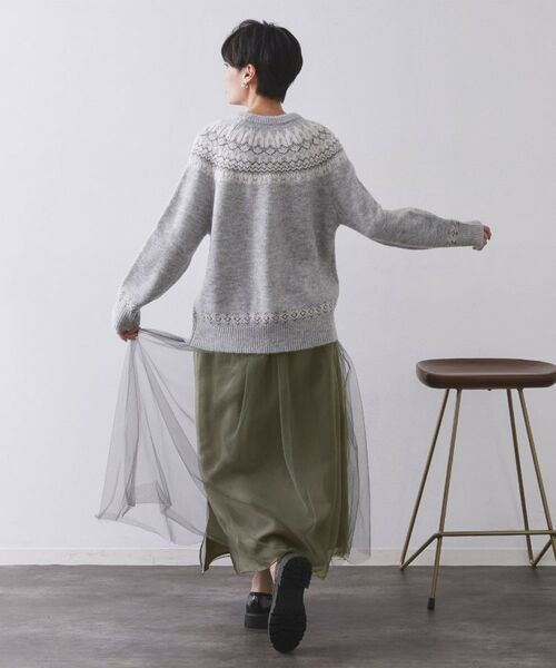 OPAQUE.CLIP / オペーク ドット クリップ ロング・マキシ丈スカート | チュールイージーギャザースカート【洗濯機OK】 | 詳細25