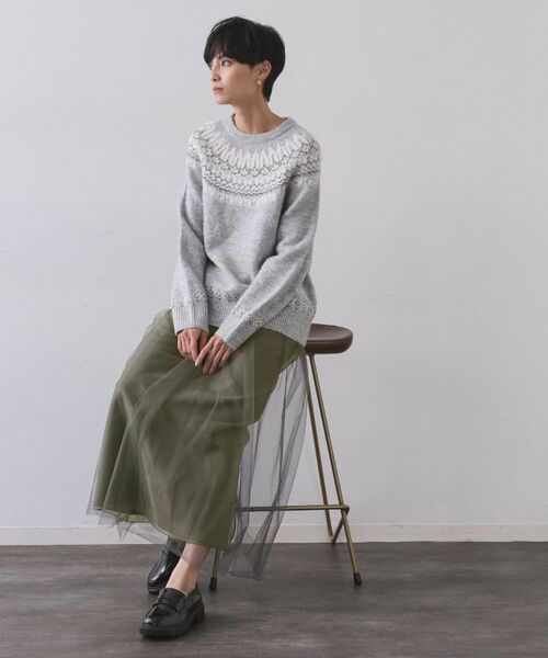 OPAQUE.CLIP / オペーク ドット クリップ ロング・マキシ丈スカート | チュールイージーギャザースカート【洗濯機OK】 | 詳細26