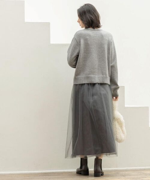 OPAQUE.CLIP / オペーク ドット クリップ ロング・マキシ丈スカート | チュールイージーギャザースカート【洗濯機OK】 | 詳細3