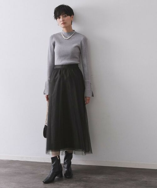 OPAQUE.CLIP / オペーク ドット クリップ ロング・マキシ丈スカート | チュールイージーギャザースカート【洗濯機OK】 | 詳細30