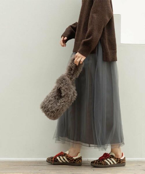 OPAQUE.CLIP / オペーク ドット クリップ ロング・マキシ丈スカート | チュールイージーギャザースカート【洗濯機OK】 | 詳細5