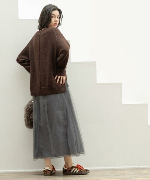 OPAQUE.CLIP / オペーク ドット クリップ ロング・マキシ丈スカート | チュールイージーギャザースカート【洗濯機OK】 | 詳細7